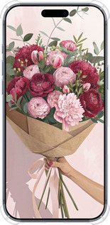 Силикон с усиленными углами чехол Пионы 1 для Apple iPhone 17 PRO - 6705sp-4030 изображение 