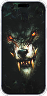 Силикон с усиленными углами чехол Дьявольский волк для Apple iPhone 17 PRO - 833sp-4030 изображение 