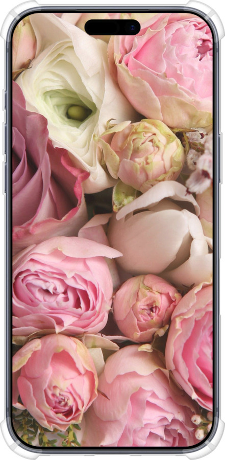 Силикон с усиленными углами чехол Розы v2 для Apple iPhone 17 PRO - 2320sp-4030 изображение 