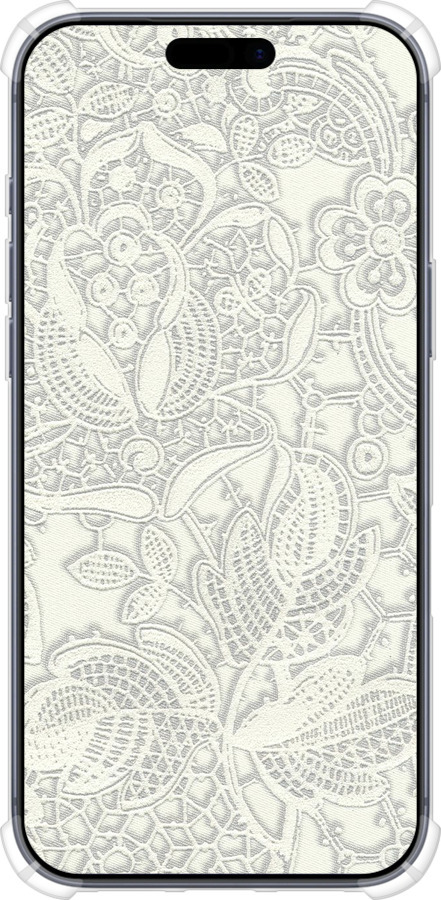Силикон с усиленными углами чехол Белое кружево для Apple iPhone 17 PRO - 4383sp-4030 изображение 