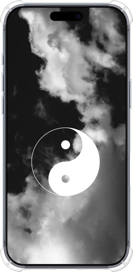 Силикон с усиленными углами чехол Инь и Янь для Apple iPhone 17 PRO - 4389sp-4030 изображение 