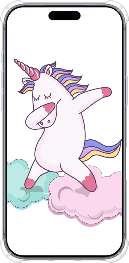 Силикон с усиленными углами чехол Единорог для Apple iPhone 17 PRO - 4702sp-4030 изображение 