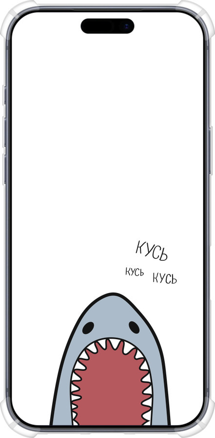 Силикон с усиленными углами чехол Акула для Apple iPhone 17 PRO - 4870sp-4030 изображение 