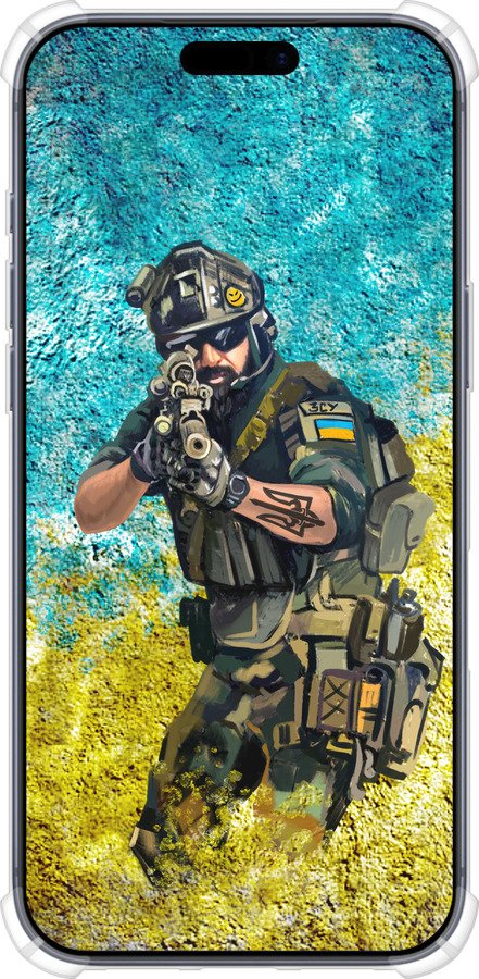 Силикон с усиленными углами чехол Воин ЗСУ для Apple iPhone 17 PRO - 5311sp-4030 изображение 