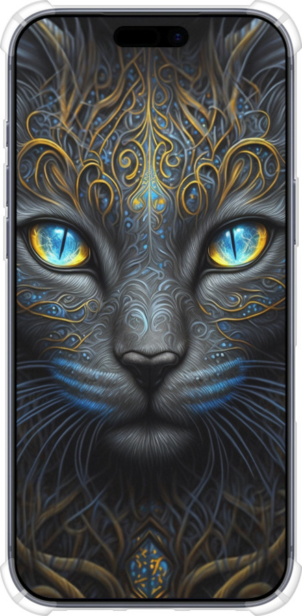 Силикон с усиленными углами чехол Кошка для Apple iPhone 17 PRO - 5548sp-4030 изображение 