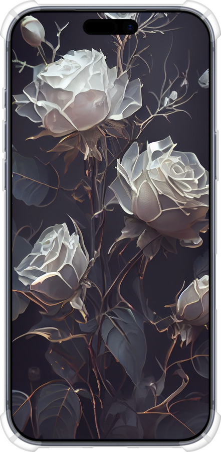 Силикон с усиленными углами чехол Розы 2 для Apple iPhone 17 PRO - 5550sp-4030 изображение 