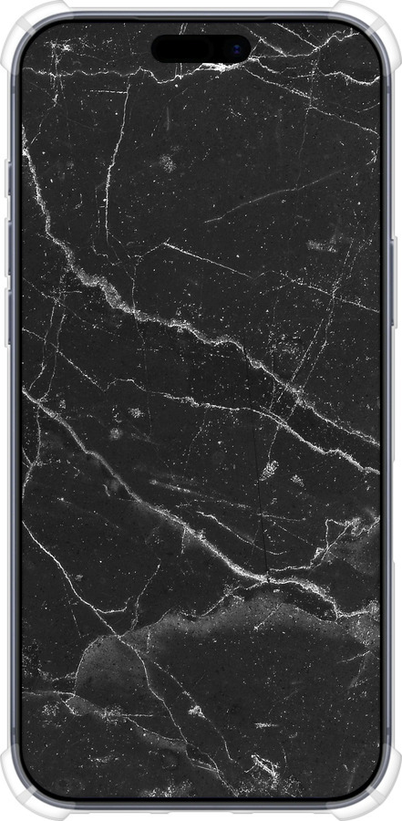 Силикон с усиленными углами чехол Черный мрамор v2 для Apple iPhone 17 PRO - 5568sp-4030 изображение 