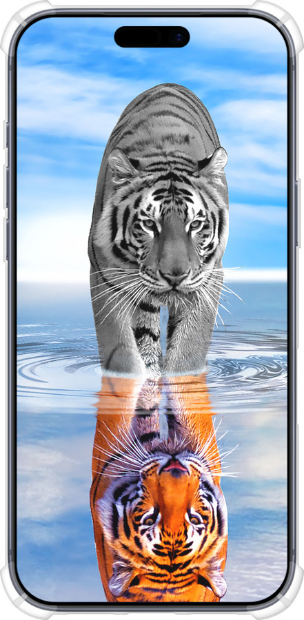 Силикон с усиленными углами чехол Тигр для Apple iPhone 17 PRO - 6016sp-4030 изображение 