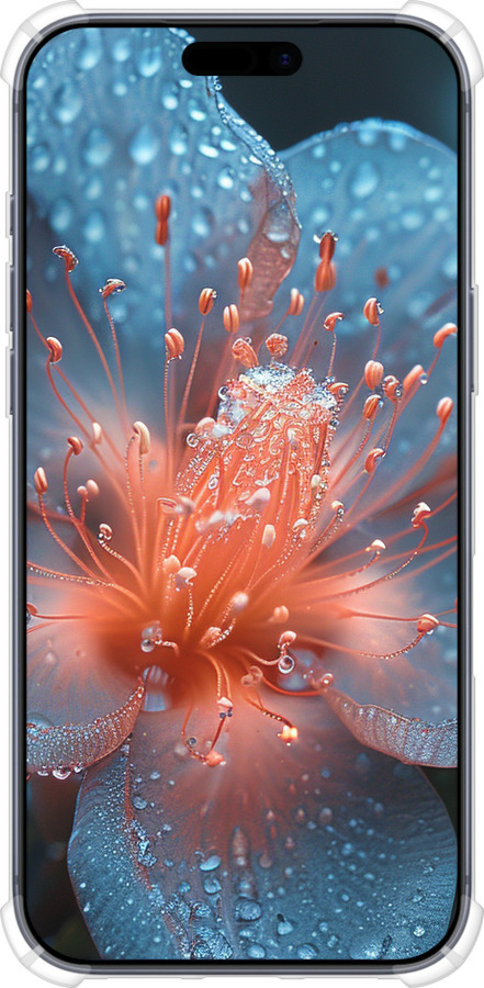 Силикон с усиленными углами чехол Роса на цветке для Apple iPhone 17 PRO - 6039sp-4030 изображение 