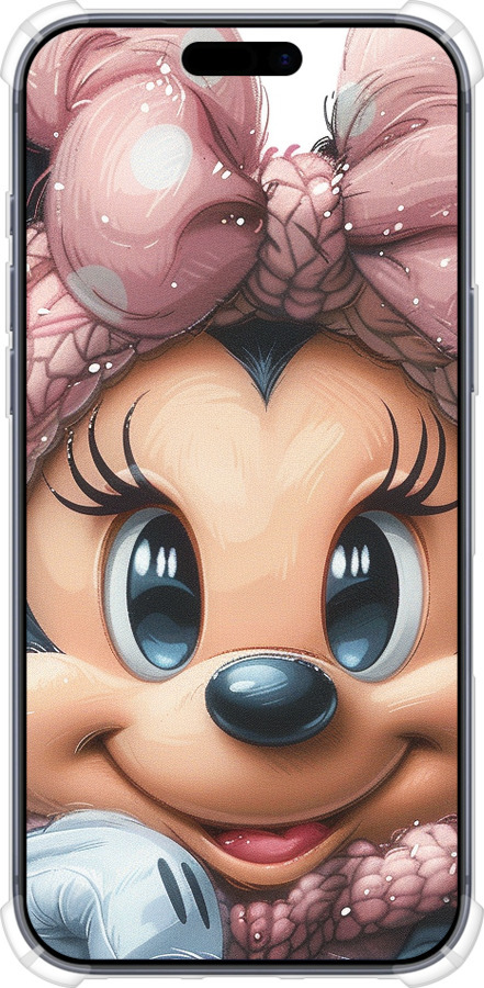 Силикон с усиленными углами чехол Минни Маус с бантиком для Apple iPhone 17 PRO - 6055sp-4030 изображение 