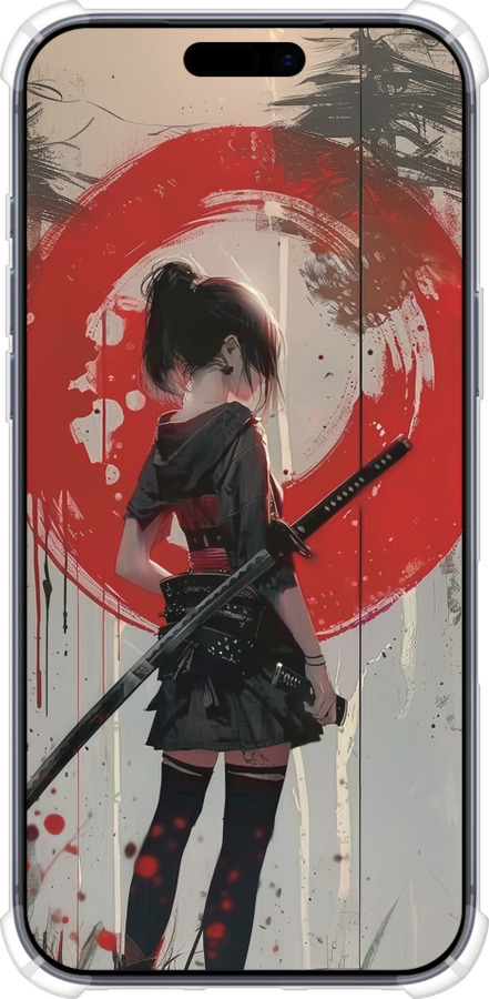 Силикон с усиленными углами чехол Сумерки воина: Танец с катаной для Apple iPhone 17 PRO - 6123sp-4030 изображение 