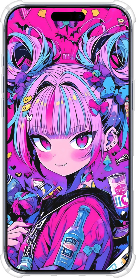 Силикон с усиленными углами чехол Аниме милаха для Apple iPhone 17 PRO - 6314sp-4030 изображение 