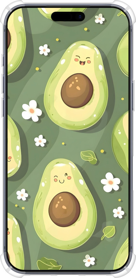 Силикон с усиленными углами чехол Авокадо для Apple iPhone 17 PRO - 6380sp-4030 изображение 
