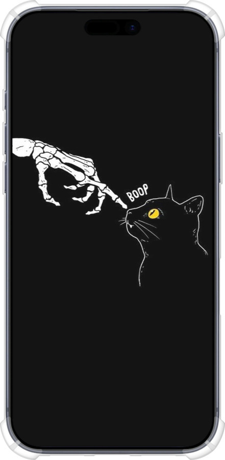 Силикон с усиленными углами чехол Кошка для Apple iPhone 17 PRO - 6505sp-4030 изображение 