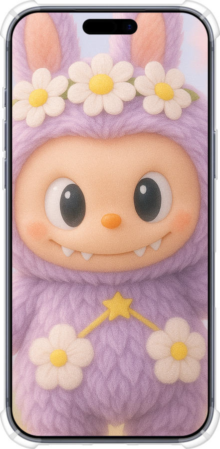 Силикон с усиленными углами чехол Лабубу 1 для Apple iPhone 17 PRO - 6709sp-4030 изображение 