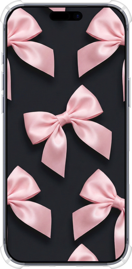 Силикон с усиленными углами чехол Coquette Ribbons Dark Coquette для Apple iPhone 17 PRO - 6767sp-4030 изображение 