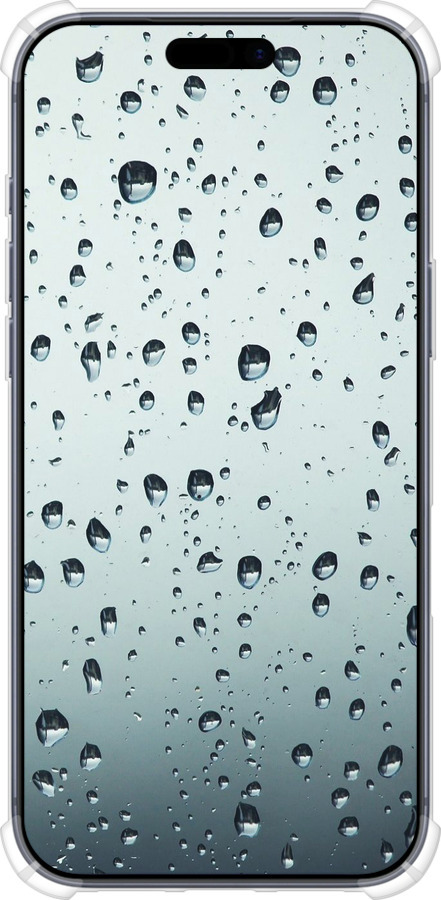 Силикон с усиленными углами чехол Стекло в каплях для Apple iPhone 17 PRO - 848sp-4030 изображение 
