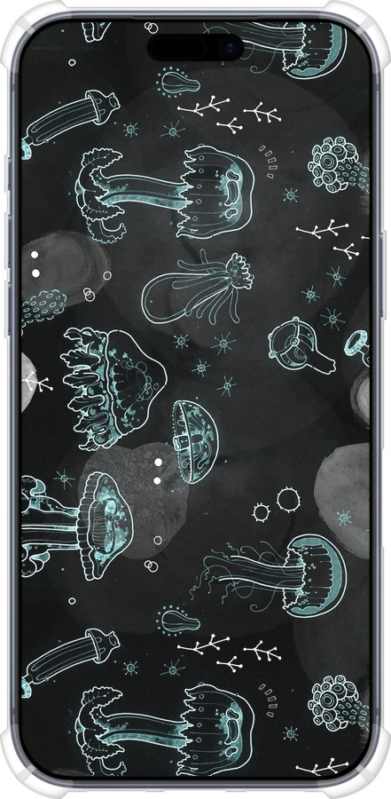 Силикон с усиленными углами чехол Медузы для Apple iPhone 17 PRO - 906sp-4030 изображение 
