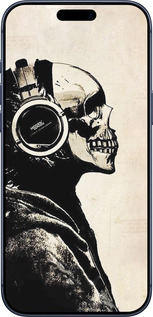 Силиконовый чехол Скелет-меломан v2 для Apple iPhone 17 PRO - 1200u-4030 изображение 