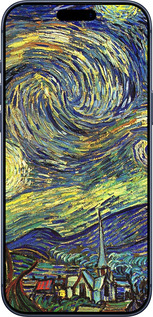Силіконовий чехол Вінсент Ван Гог. Зоряна ніч для Apple iPhone 17 PRO - 163u-4030 изображение 