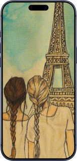 Силиконовый чехол Девушки в Париже для Apple iPhone 17 PRO - 3980u-4030 изображение 