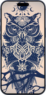 Силиконовый чехол Узорчатая сова для Apple iPhone 17 PRO - 4000u-4030 изображение 