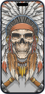 Силиконовый чехол Череп индейца для Apple iPhone 17 PRO - 4032u-4030 изображение 