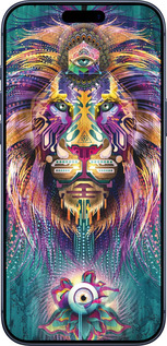 Силиконовый чехол Люминесцентный лев для Apple iPhone 17 PRO - 4037u-4030 изображение 