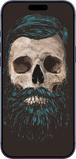 Силиконовый чехол Череп с бородой для Apple iPhone 17 PRO - 4102u-4030 изображение 