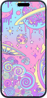 Силиконовый чехол Розовая галактика для Apple iPhone 17 PRO - 4146u-4030 изображение 