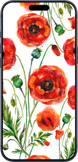 Силиконовый чехол Нарисованные маки для Apple iPhone 17 PRO - 4278u-4030 изображение 