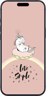 Силиконовый чехол Единорожка в пончике для Apple iPhone 17 PRO - 4282u-4030 изображение 