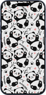 Силиконовый чехол Панды для Apple iPhone 17 PRO - 4318u-4030 изображение 