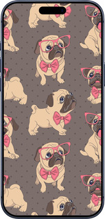 Силиконовый чехол мопсики 2 для Apple iPhone 17 PRO - 4362u-4030 изображение 