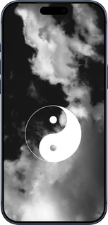 Силиконовый чехол Инь и Янь для Apple iPhone 17 PRO - 4389u-4030 изображение 