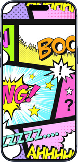 Силиконовый чехол Комикс 1 для Apple iPhone 17 PRO - 4407u-4030 изображение 