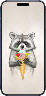 Силиконовый чехол Енотик с мороженым для Apple iPhone 17 PRO - 4602u-4030 изображение 