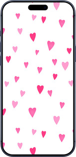 Силиконовый чехол Сердечки 2 для Apple iPhone 17 PRO - 4763u-4030 изображение 