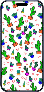 Силиконовый чехол Кактусы 4 для Apple iPhone 17 PRO - 4856u-4030 изображение 