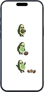 Силиконовый чехол Авокадо 1 для Apple iPhone 17 PRO - 4857u-4030 изображение 