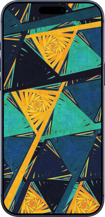 Силиконовый чехол Арт, абстракция, желтый, синий для Apple iPhone 17 PRO - 5382u-4030 изображение 