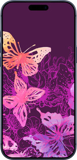 Силиконовый чехол Бабочки v2 для Apple iPhone 17 PRO - 5475u-4030 изображение 