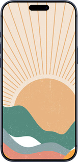 Силиконовый чехол Горы и солнце v2 для Apple iPhone 17 PRO - 5488u-4030 изображение 