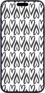 Силіконовий чехол Серця v2 для Apple iPhone 17 PRO - 5497u-4030 изображение 