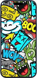 Силиконовый чехол Стикеры v4 для Apple iPhone 17 PRO - 5508u-4030 изображение 