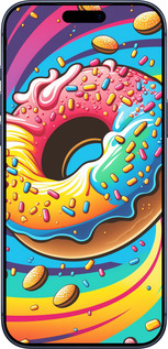 Силиконовый чехол Пончик радуга для Apple iPhone 17 PRO - 5584u-4030 изображение 