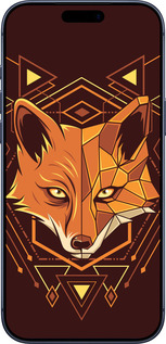 Силиконовый чехол Лиса геометрия для Apple iPhone 17 PRO - 5607u-4030 изображение 