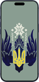 Силиконовый чехол Тризуб с крыльями для Apple iPhone 17 PRO - 5640u-4030 изображение 