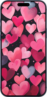 Силиконовый чехол Сердечки 4 для Apple iPhone 17 PRO - 5662u-4030 изображение 