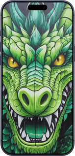 Силиконовый чехол Зелёный дракон для Apple iPhone 17 PRO - 5816u-4030 изображение 